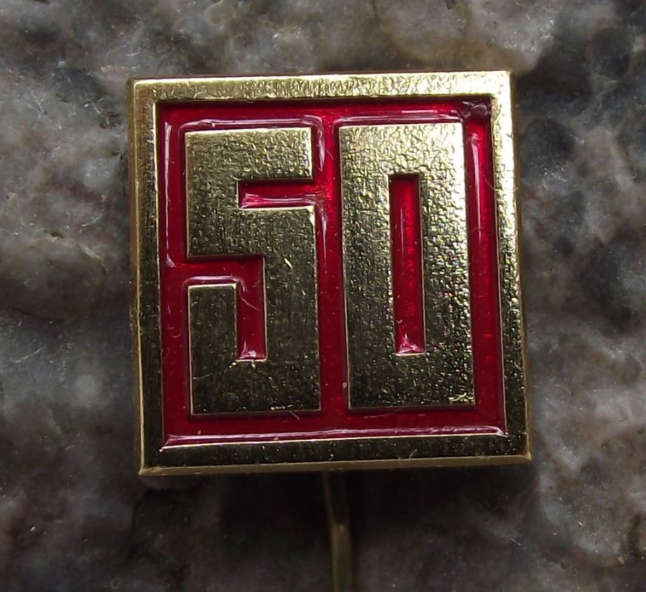 1972 50th Anniversary of the Soviet Union Number 50 Year Celebration Pin Badge - Badgecrazy
