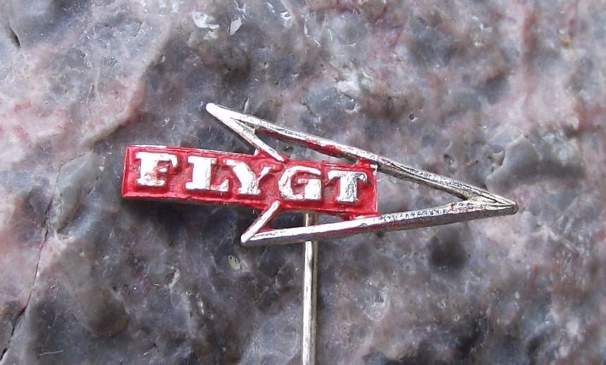 Vintage Flygt Water Wastewater Pumps Mixers Engineering Company Pin Badge - Badgecrazy