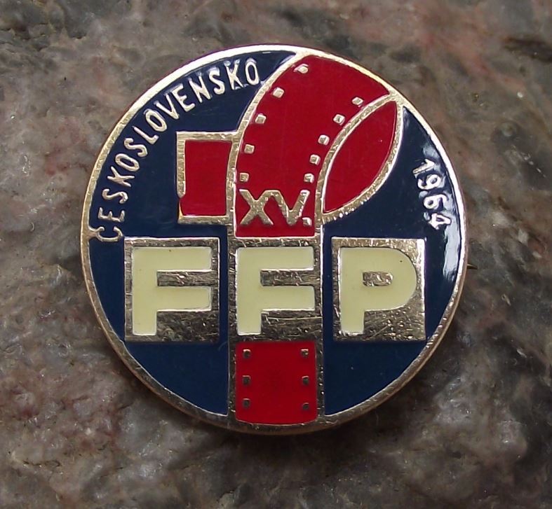 1964 FFP Czech Filmovy Exhibition 15th Communist Workers Film Festival Pin Badge - Badgecrazy