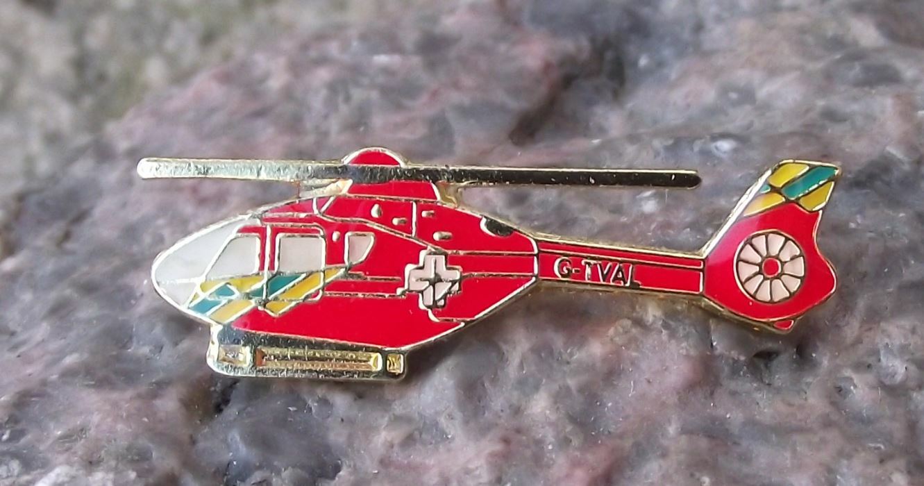 G-TVAL Thames Valley Air Ambulance Airbus H135 Eurocopter Helicopter Pin Badge - Badgecrazy
