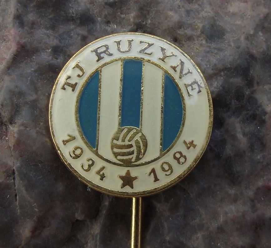 1984 TJ Ruzyne FC Prague Football Club Soccer Czech Supporter Sports Pin Badge - Badgecrazy