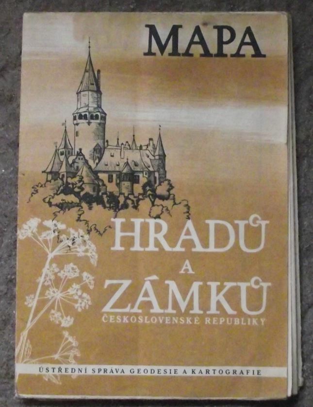 1955 Tourist Map of Castles and Palaces of Czechoslovakia 1:750,000 Poster - Badgecrazy