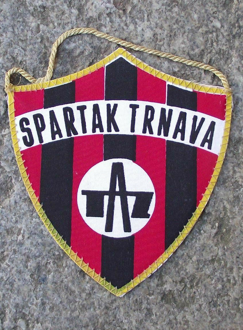 Vintage TAZ Spartak Trnava Football Club Czechoslovakia Soccer Pennant Flag - Badgecrazy