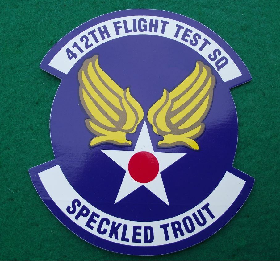 USAF United States Air Force 412th Flight Test Squadron Aircraft Sticker Decal - Badgecrazy