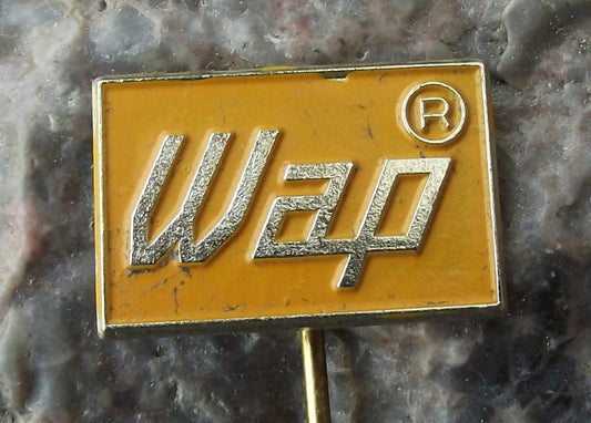 WAP Logo Dampstrahl Reinigung Pressure Washers Company Germany Firm Pin Badge
