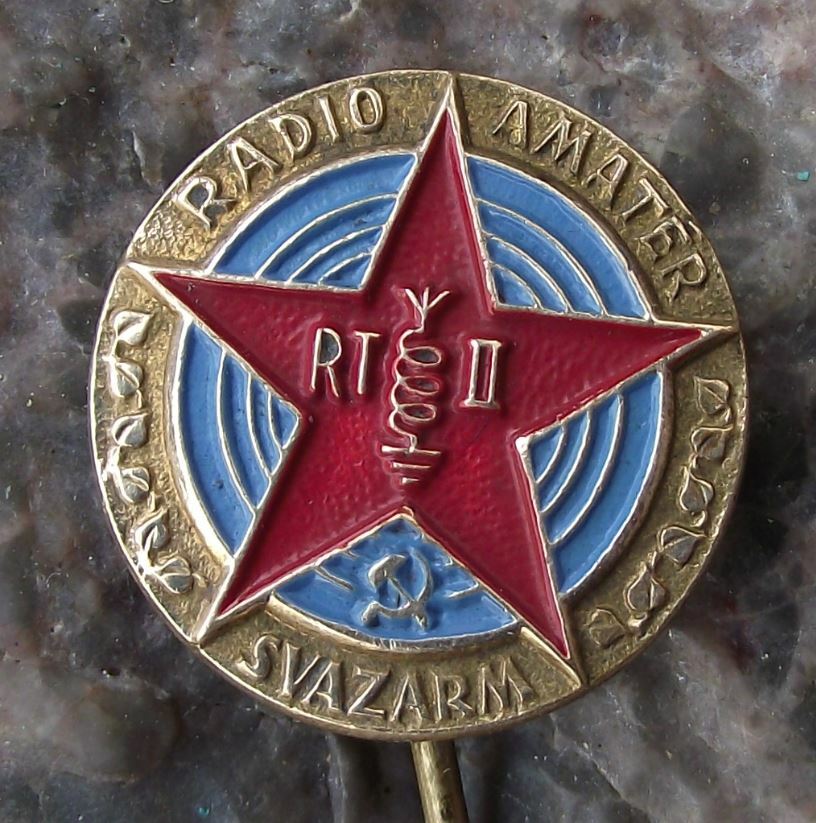 Antique Army Radio Operator Czech Svazarm Reserve Grade 2 Military Ham Pin Badge - Badgecrazy