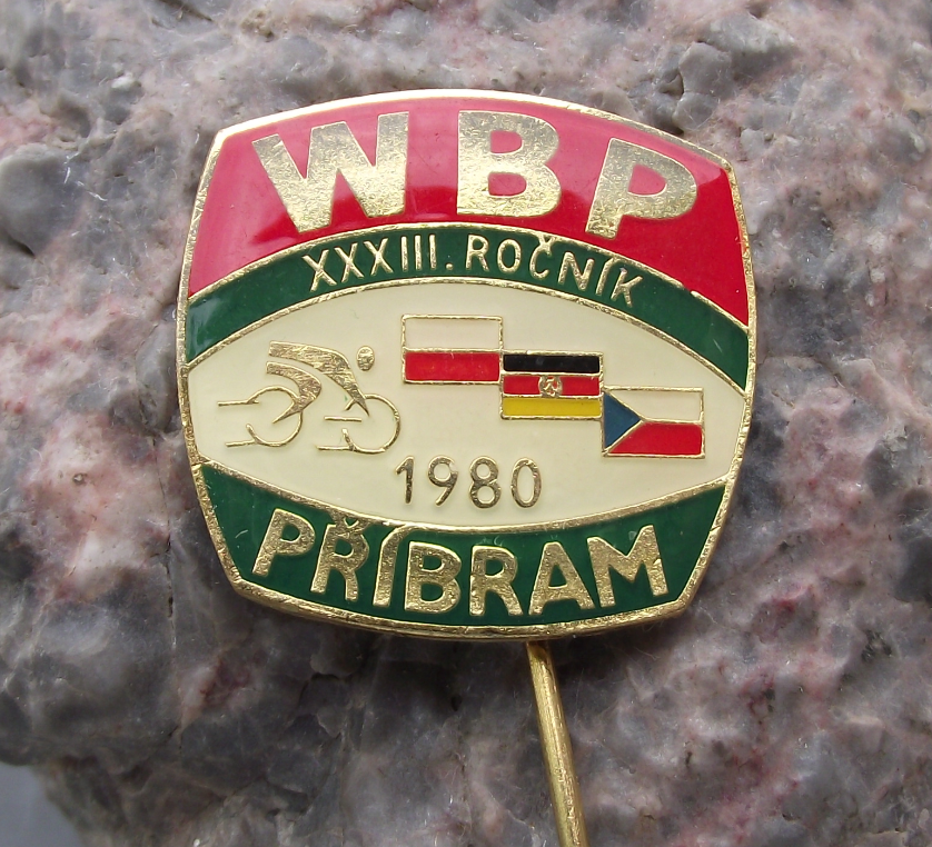 1980 WBP 33rd International Bicycle Peace Road Race Pribram Czech Bike Pin Badge - Badgecrazy