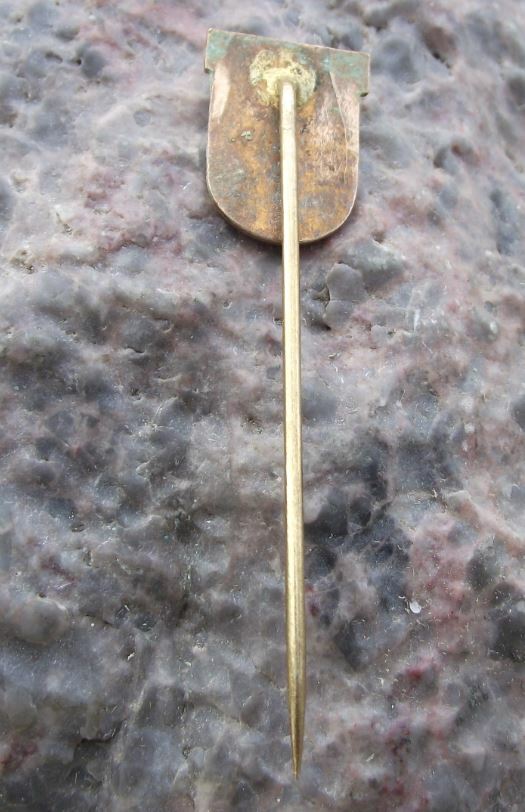 Antique Melnik Grapes Tower Czech Heraldic Crest Coat of Arms Tourist Pin Badge - Badgecrazy