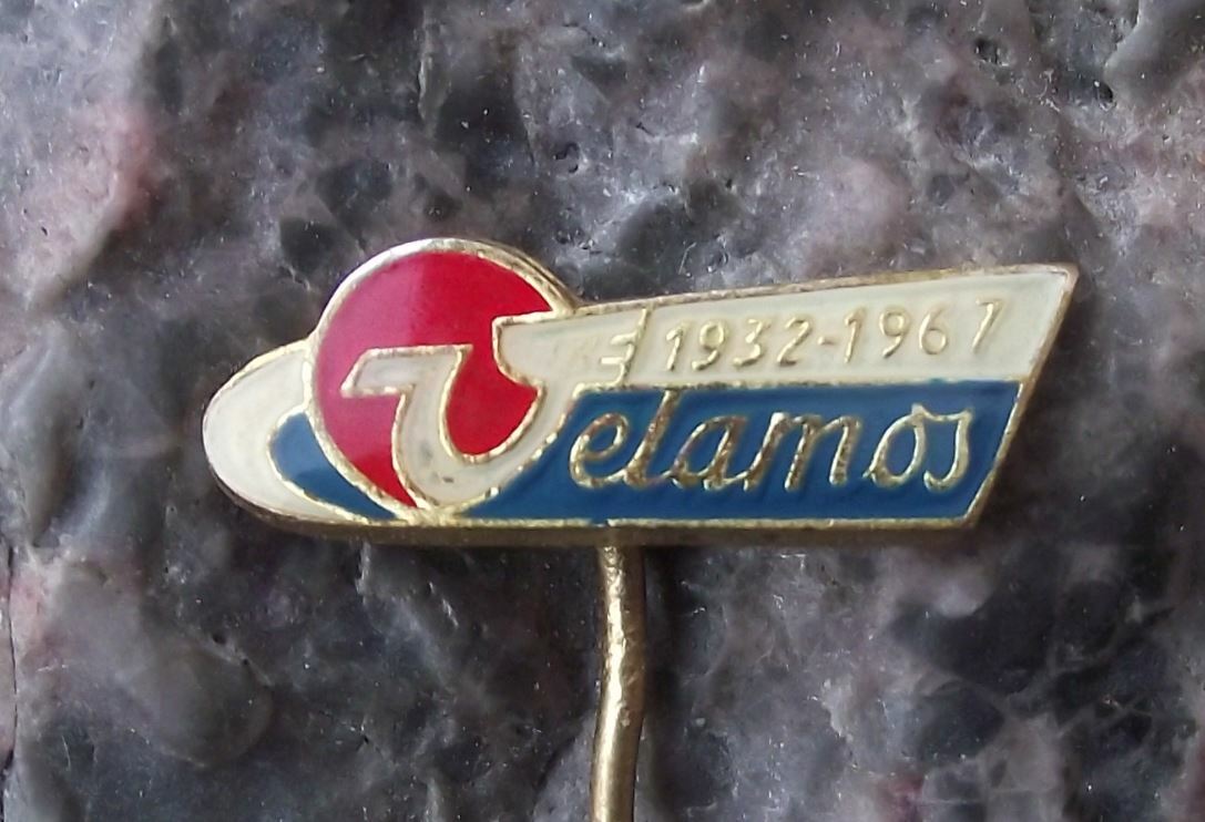1967 Velamos Bicycle Motorbike Works Cycle Bike 35th Anniversary Wheel Pin Badge - Badgecrazy