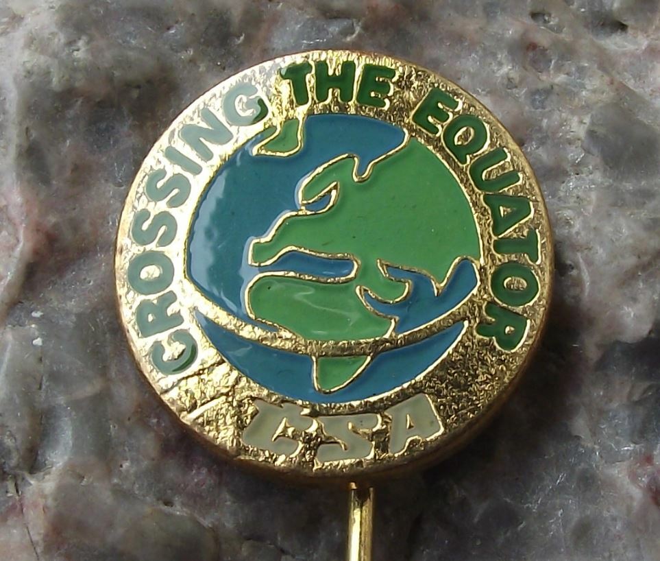 1960 CSA Czech Airlines Flight to Jakarta Crossing Equator Aircraft Pin Badge - Badgecrazy