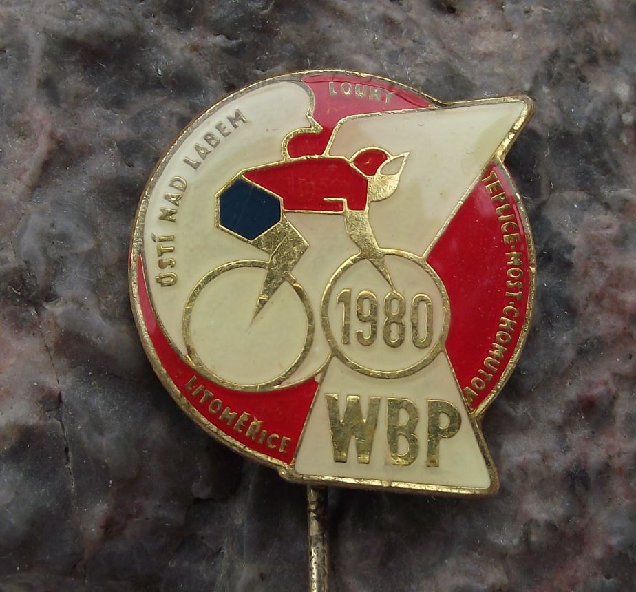 1980 PBW BPW WBP Berlin Warsaw Prague Peace Race Cycling Route Map Pin Badge - Badgecrazy
