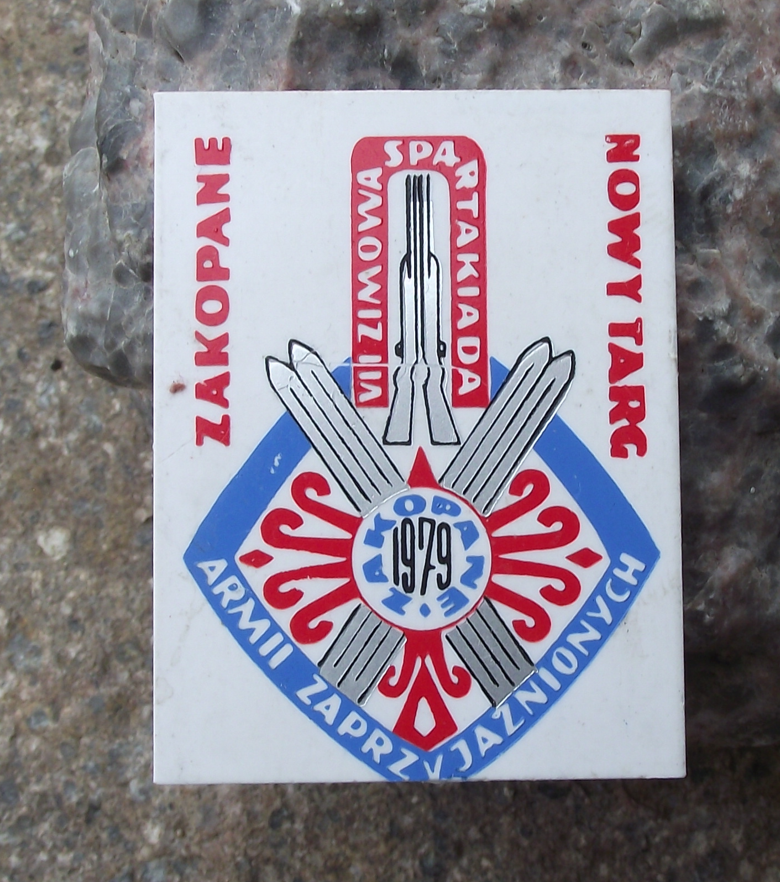 1979 Poland Spartakiad Military Zakopane VII Winter Exercises Pin Badge - Badgecrazy