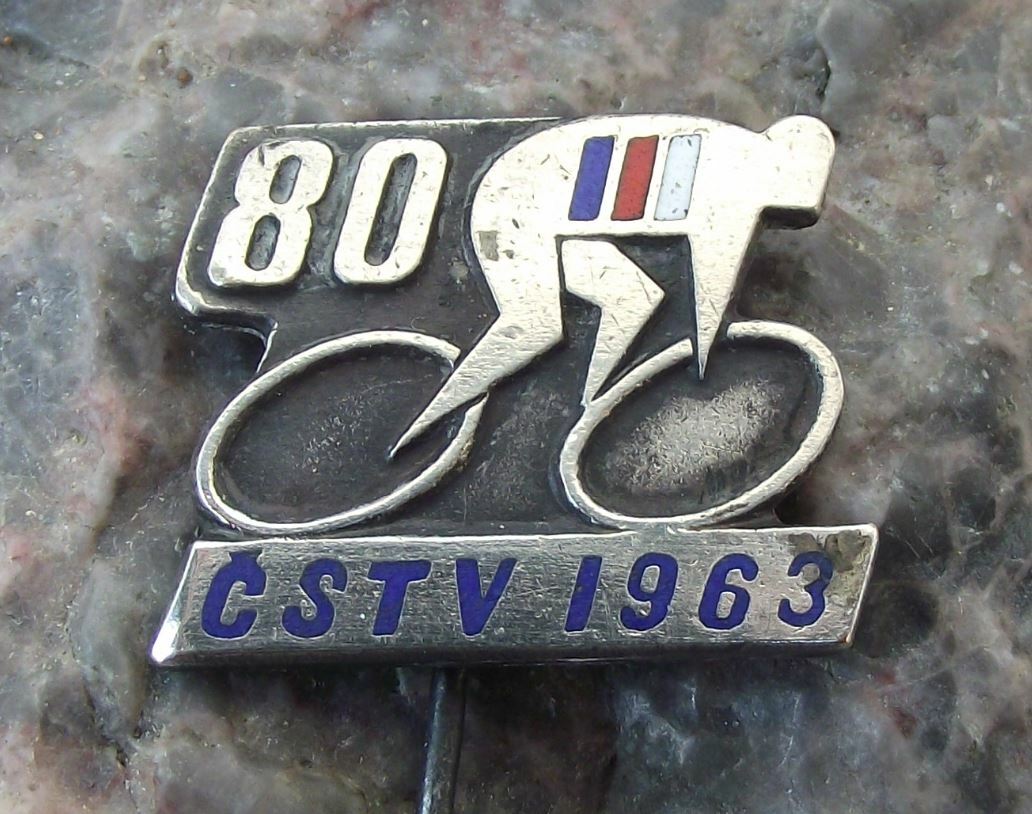 1963 Czech Cycle Cycling Association Bicycle Club 80th Anniversary Pin Badge - Badgecrazy
