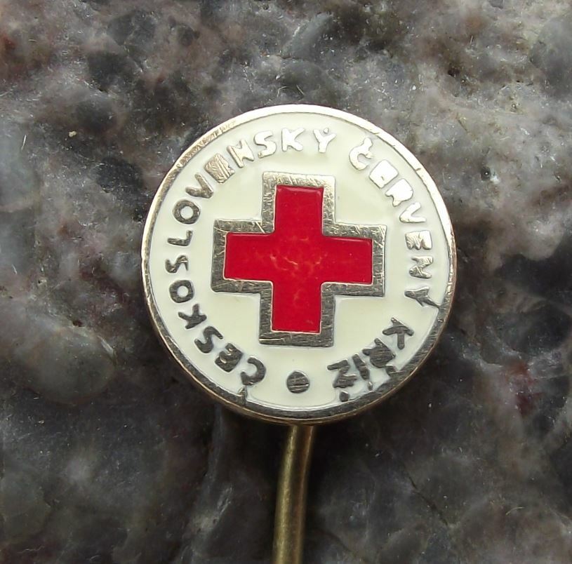 Antique Red Cross Association of Czechoslovakia Members Uniform Pin Badge - Badgecrazy