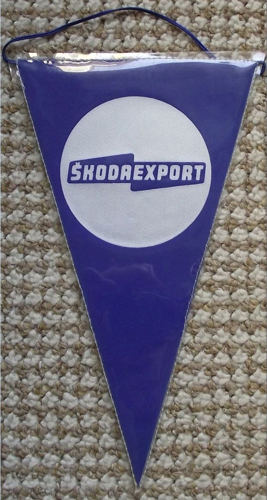 Skoda Export Division Car Automobile & Engineering Firm Factory Pennant Flag - Badgecrazy