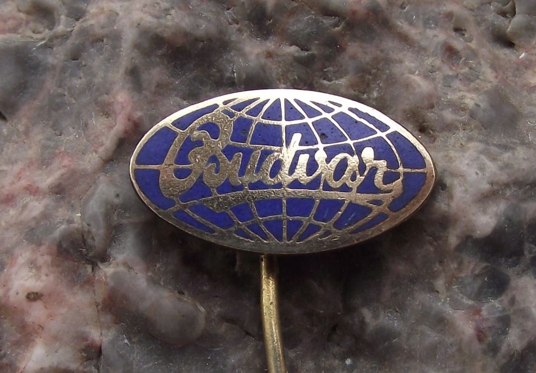 Antique Budvar Original Czech Budweiser Brewery Lager Beer Pin Badge Blue - Badgecrazy