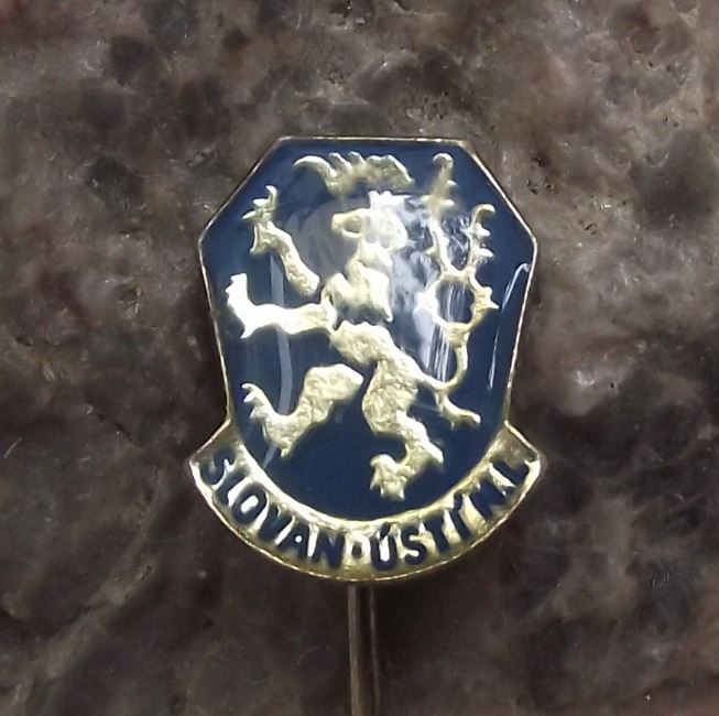 Czechoslovakia Boxing Club Slovan Usti nad Labem Lion Motif Boxers Pin Badge - Badgecrazy