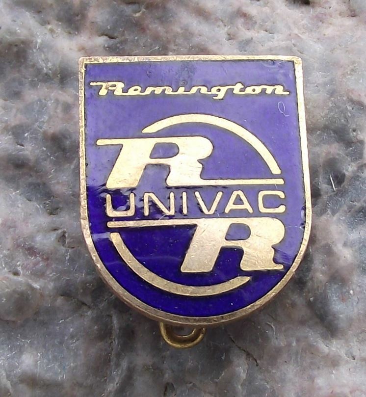 Rare Remington UNIVAC RR Computer Mainframe Computing Company Clasp Pin Badge - Badgecrazy
