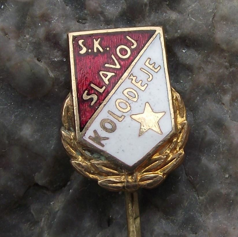 Antique SK Slavoj Kolodeje Czechoslovakia Football Soccer Club Pin Badge - Badgecrazy