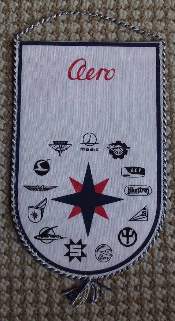 Rare Czech Aero Let-410 Civil Passenger Transport Aircraft Aviation Pennant Flag - Badgecrazy