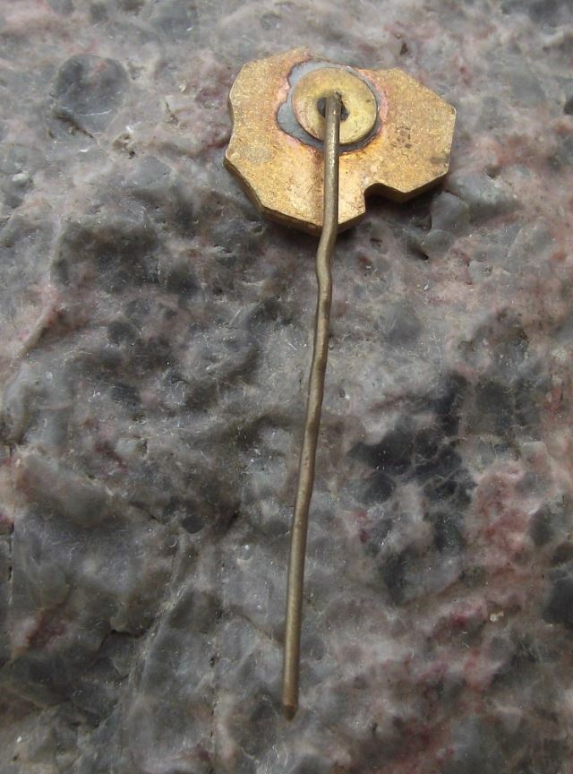 Antique LTSR Lithuanian Soviet Socialist Republic Flag Country Shaped Pin Badge