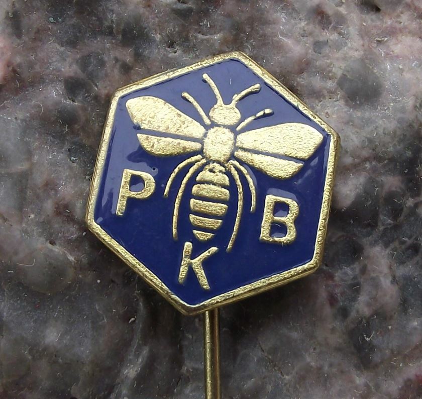 PKB Honey Bee Keeping Association Yugoslavia Hexagon Honeycomb PBK Pin Badge - Badgecrazy