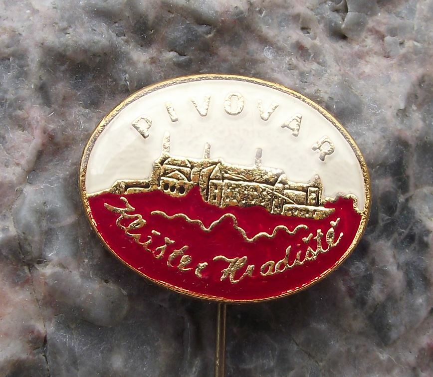 Antique Pivovar Klaster Hradiste Czech Monastery Brewery Beer Lager Pin Badge - Badgecrazy