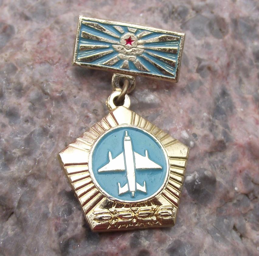 Vintage Soviet Union Military Jet Aircraft Pendant Style Aviation Pin Badge - Badgecrazy