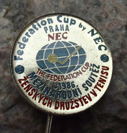 1986 NEC Federation Tennis Cup Prague International Competition Souvenier Pin - Badgecrazy