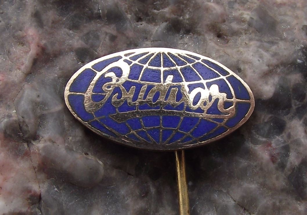 Antique Budvar Original Czech Budweiser Brewery Lager Beer Pin Badge Blue - Badgecrazy