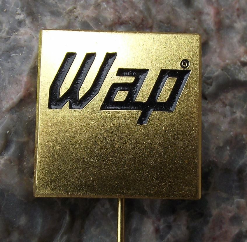 Antique WAP Logo Dampstrahl Reinigung German Pressure Washers Company Pin Badge - Badgecrazy