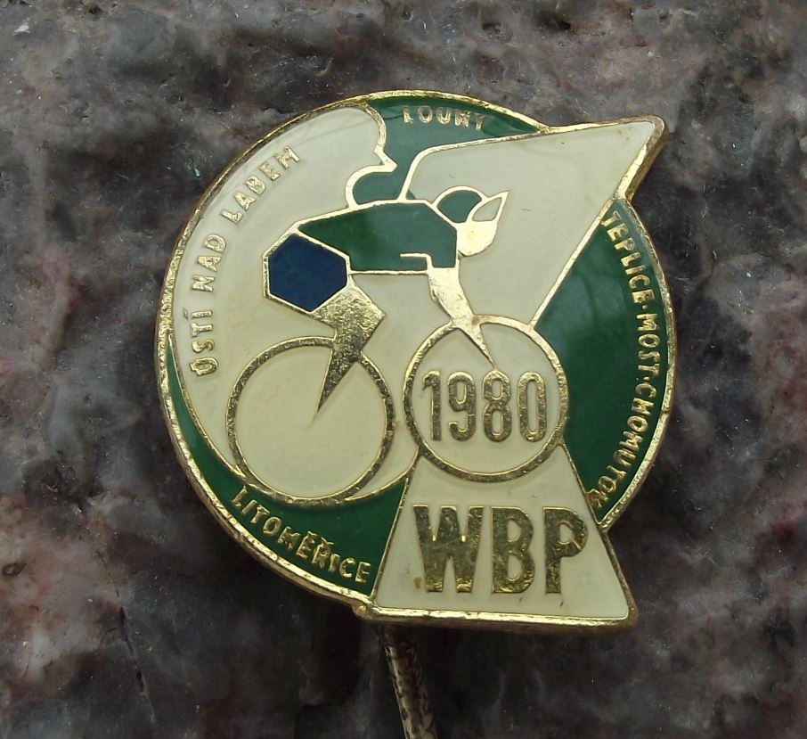 1980 PBW BPW WBP Berlin Warsaw Prague Peace Race Cycling Route Map Pin Badge - Badgecrazy