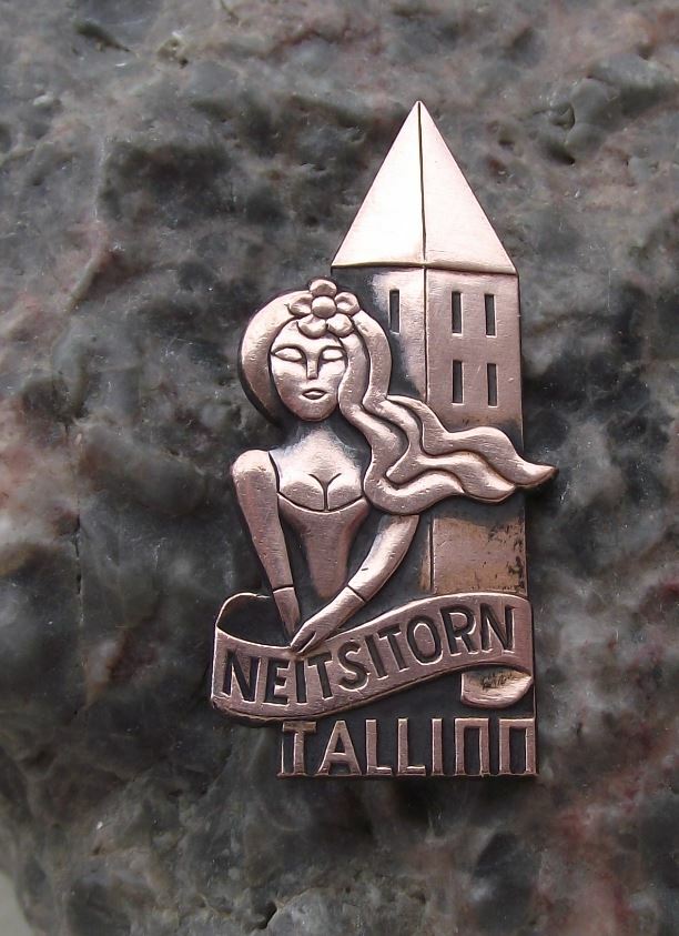 Vintage Tallinn Estonia Neitsitorn City Towers Princess Tourist Pin Badge - Badgecrazy