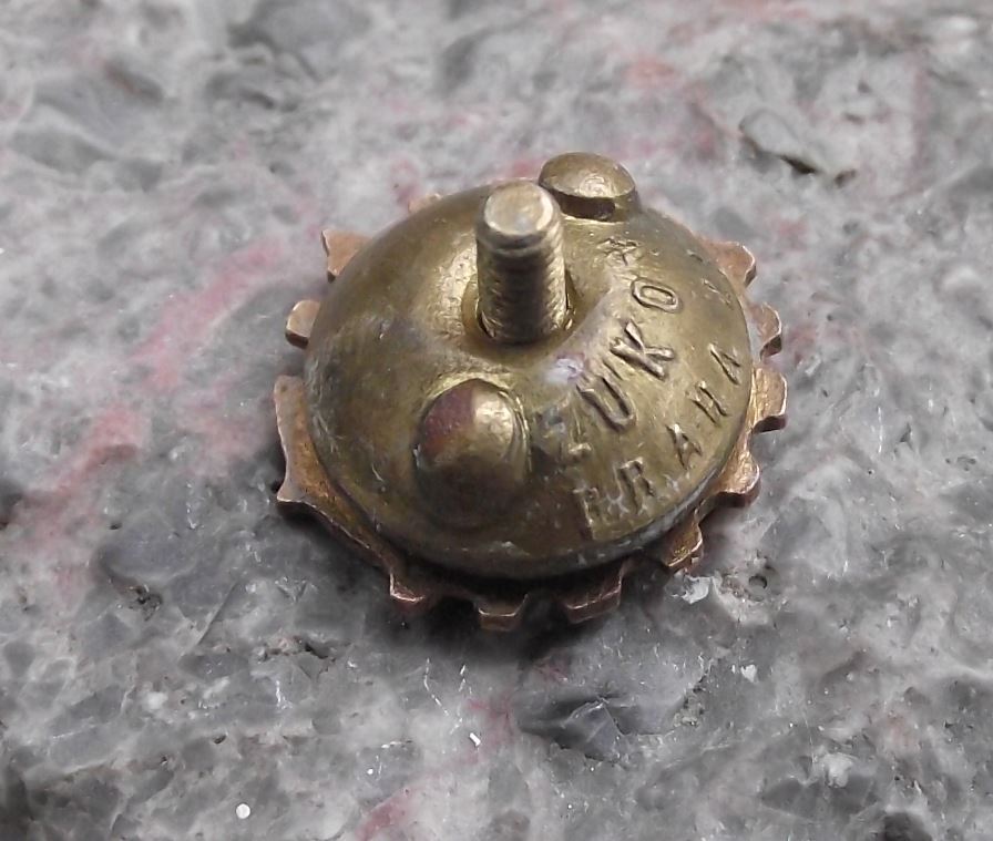 1950s AVIA Aviation Aircraft Automotive Truck Company Logo Uniform Screw Badge
