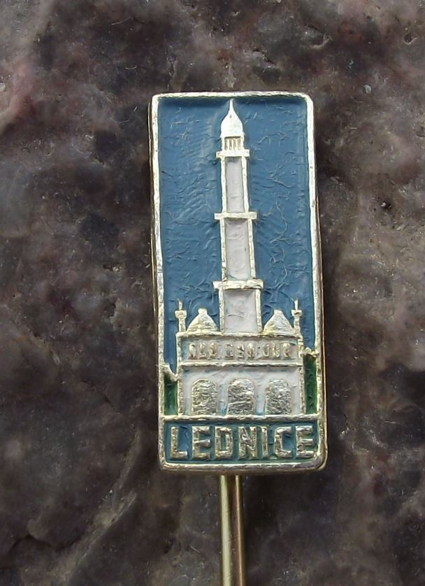 Lednice Eisgrub Palace Minaret Castle Tower Tourist Travel Souvenier Pin Badge - Badgecrazy