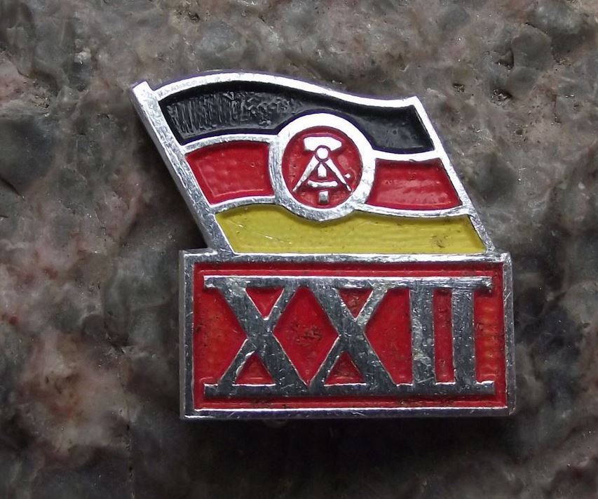 1971 East Germany DDR GDR 22nd Anniversary German GDR Commemorative Pin Badge - Badgecrazy