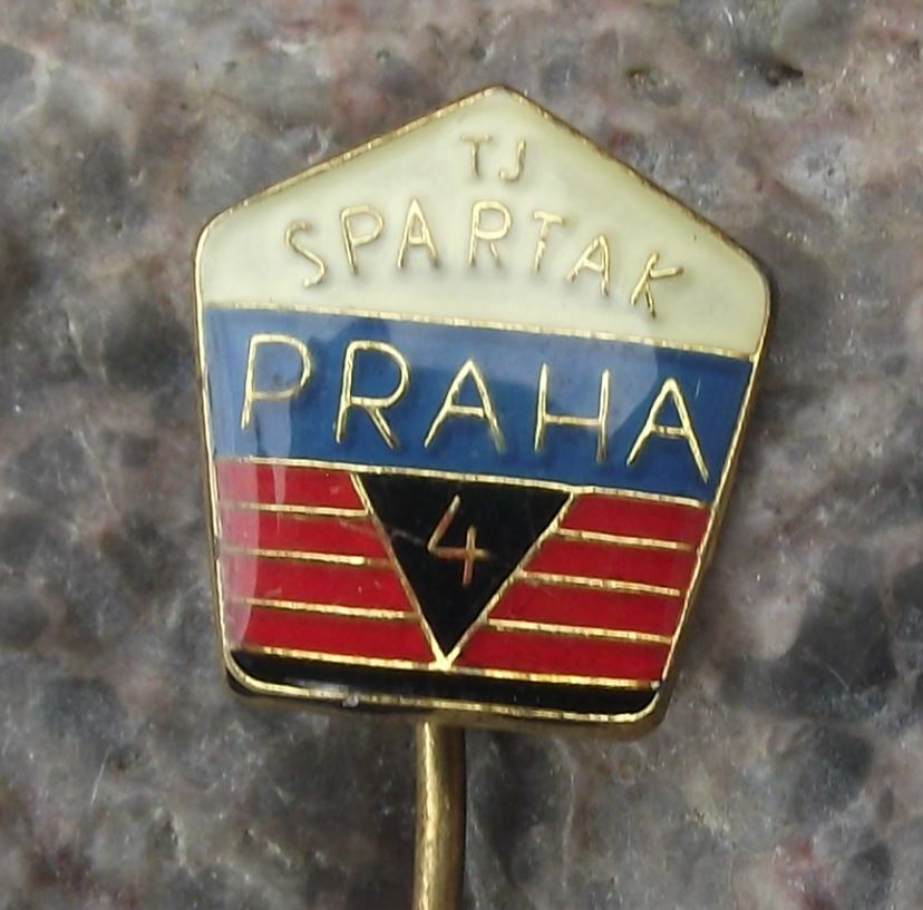 Antique TJ Spartak Praha 4 Czechoslovakia Running Athletics Club Pin Badge - Badgecrazy