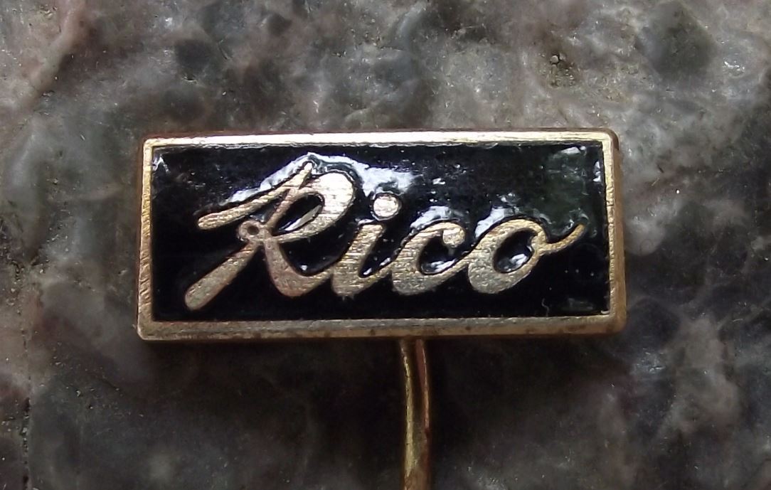 Antique Rico Company Firm Logo Motif Name Pin Badge - Badgecrazy