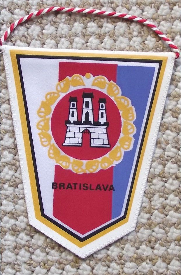 Slovnaft of Bratislava Oil Refinery Petrochemical Fuel Gas Petrol Pennant Flag - Badgecrazy