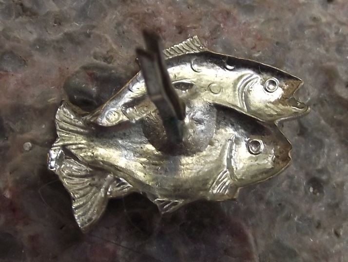 Antique Czech Fishing Anglers Union Trout & Carp Fish Members Uniform Pin Badge - Badgecrazy