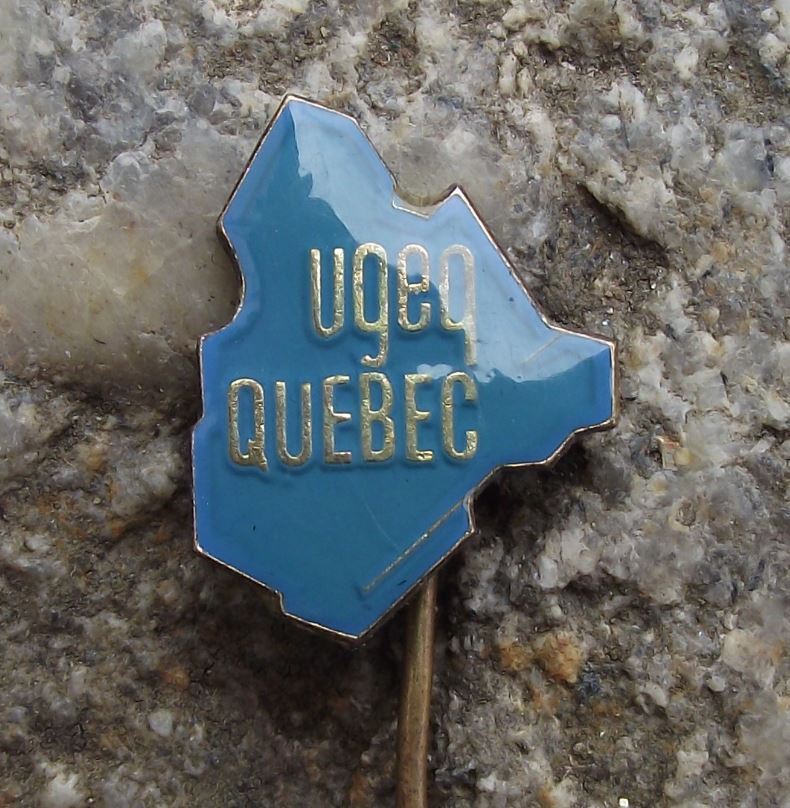 1964 Union Generale des Etudiants du Quebec UGEQ Student Youth Members Pin Badge - Badgecrazy