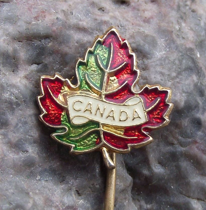 Canada Maple Leaf Fall Colors National Symbol Canadian Autumn Motif Pin Badge - Badgecrazy