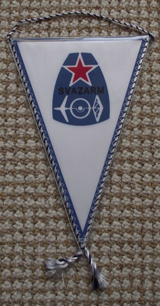 Svazarm Czech Paramilitary Organisation Army Airforce Radio Logo Pennant Flag - Badgecrazy