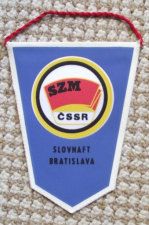 Slovnaft Slovak Oil Refinery Petrochemical Industry Fuel Gas Petrol Pennant Flag - Badgecrazy