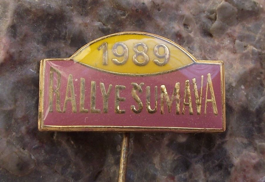 1989 Rallye Sumava Klatovy Rally Car Race Motorsport Motor Racing Pin Badge - Badgecrazy