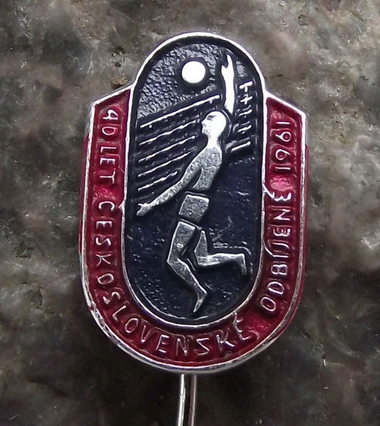1961 40th Anniversary of Czehoslovakia Mens Volleyball Sports Pin Badge - Badgecrazy