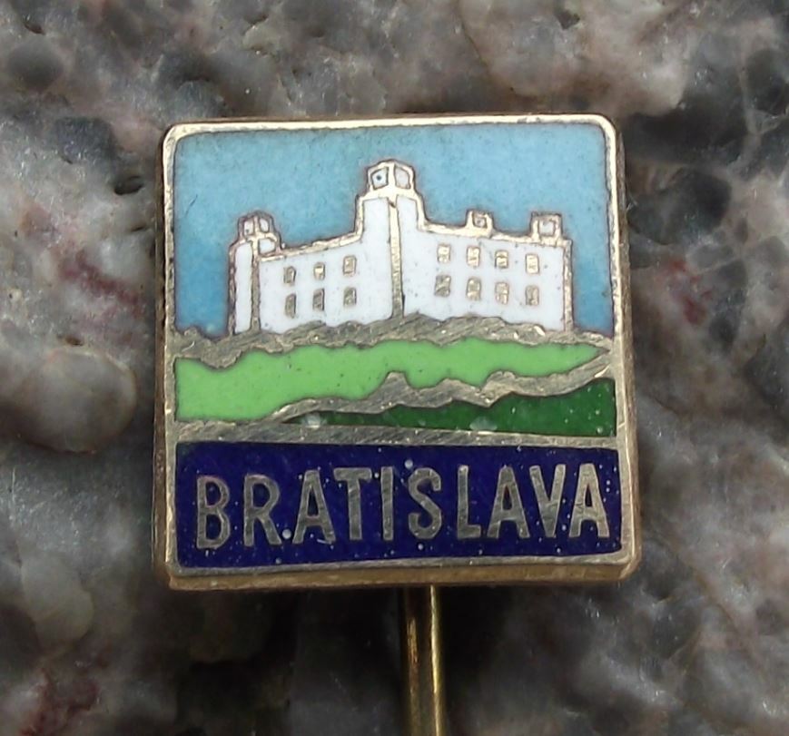 Vintage Bratislava Castle Slovakia Capital City Travel Souvenier Pin Badge - Badgecrazy