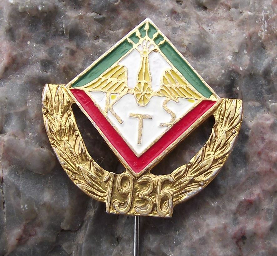 Antique KTS Lodz Poland Polish Football Club Sportowy Tramwajarz Club Pin Badge - Badgecrazy