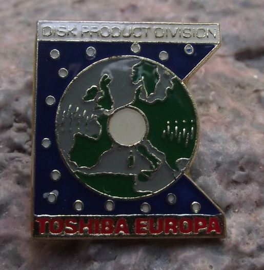 Toshiba European Disk Product Division Hard Drive Manufacturing Plant Tie Pin - Badgecrazy