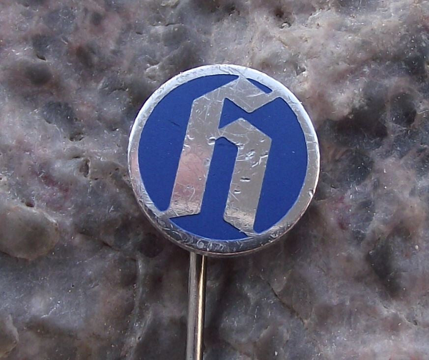 Vintage Hoesch AG Mining and Steel Mills German Germany H Logo Pin Badge - Badgecrazy